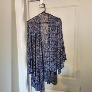 Avenue Plus Size Blue, Pink and White Kimono Size 30/32